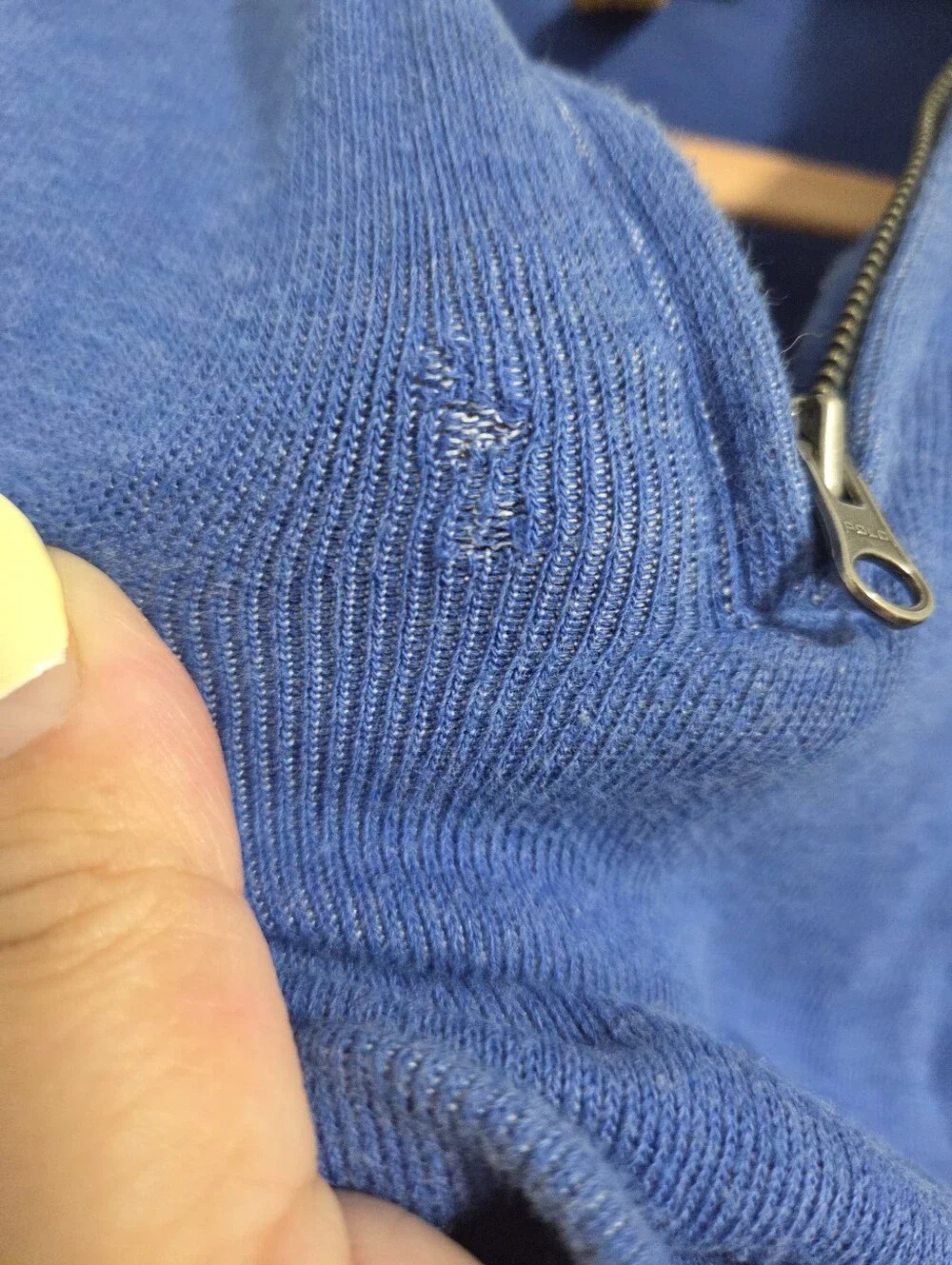 2 Pair Polo by Ralph Lauren Kid's Blue Half-Zip Sweater - Picture 4 of 4